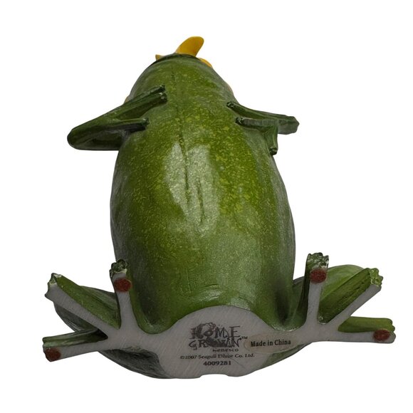 Zucchini Frog Enesco Home Grown Pickle Cucumber Figurine 4009281 Seagull 2007 - Picture 8 of 12